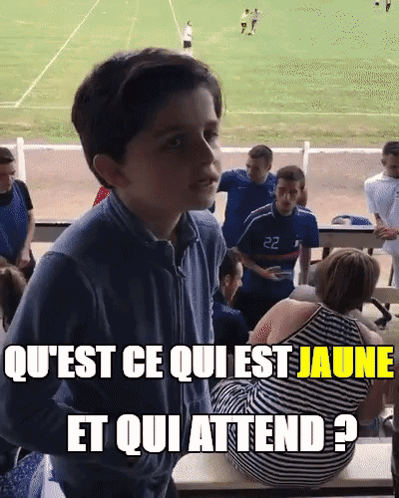 qu'est ce qui est jaune et qui attend